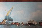 Legpuzzel Baanhoekbrug tbv doorvaart MS Prinsendam, 1973, Ophalen of Verzenden, Zo goed als nieuw, Overige typen
