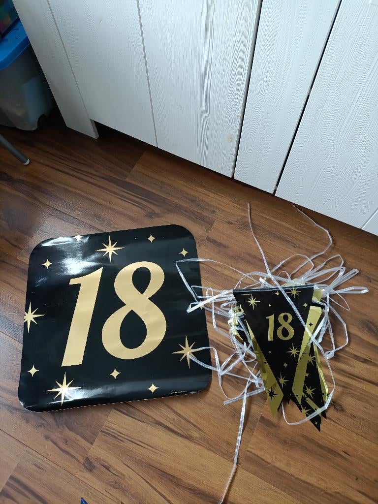 Feestversiering 18 jaar, Ophalen, Zo goed als nieuw, Versiering, Verjaardag