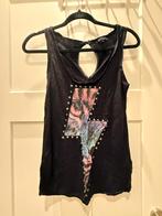 Zwart mouwloos T-shirt met bliksemprint en studs, Kleding | Dames, Tops, Zwart, Zonder mouw, Gedragen, Ophalen
