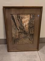 Lijst met tekening Engelse steeg, Ophalen