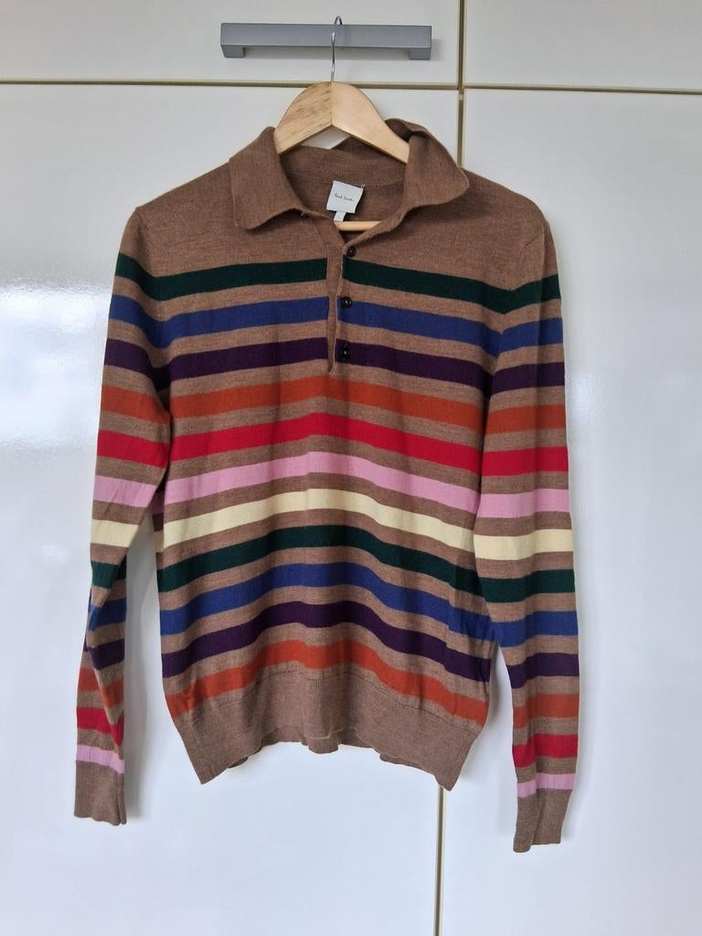 Paul Smith gestreepte trui - Maat S/M, Paul Smith, Bruin, Overige maten, Ophalen of Verzenden