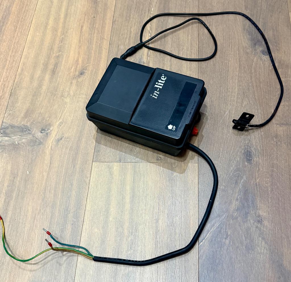 In-Lite 56W 12V Transformator met lichtsensor, Overige materialen, Gebruikt, Verzenden, Overige typen