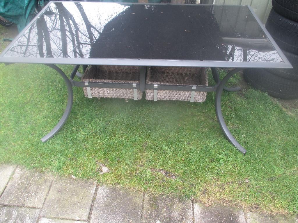 Aluminium hele dure tuintafel geweest, Ophalen, Zo goed als nieuw, Rechthoekig, Aluminium