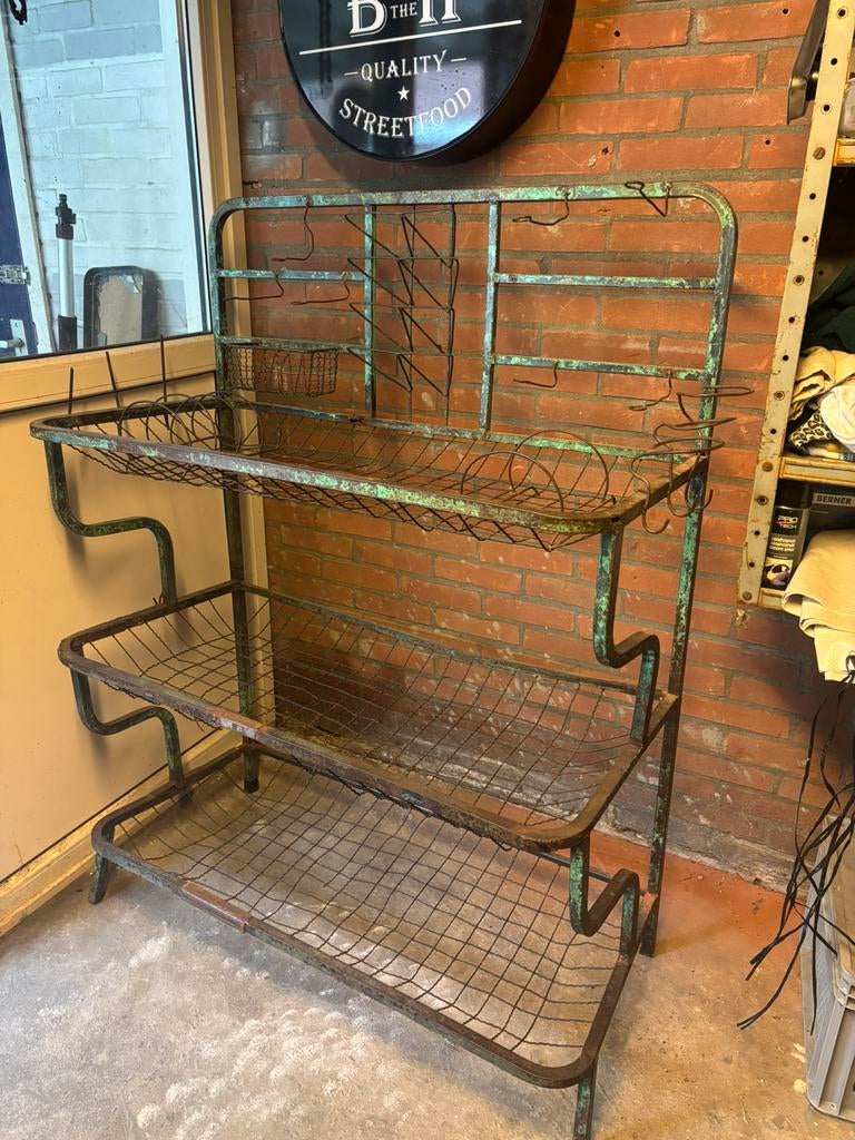 Oud Rek bruynzeel fabriek Zaandam., Ophalen, Groen, Gebruikt, Metaal