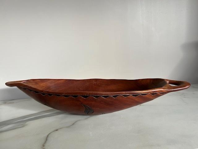 Houten schaal, Huis en Inrichting, Woonaccessoires | Schalen en Manden, Zo goed als nieuw, Schaal, Ovaal, Hout, Ophalen of Verzenden