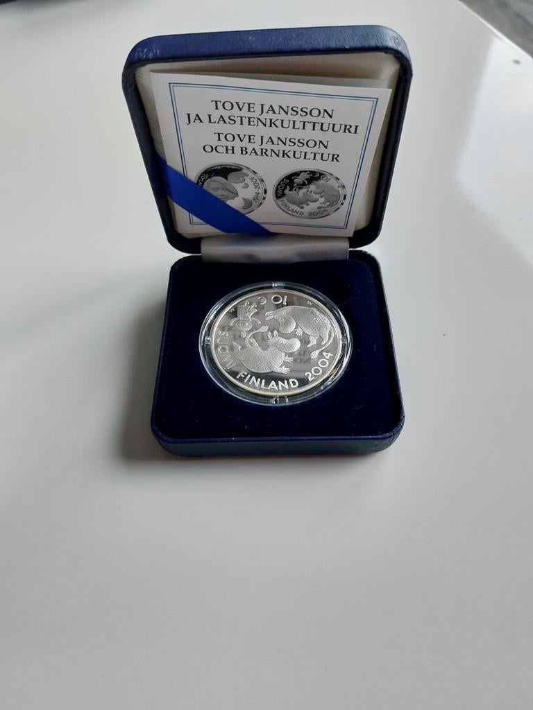 10 Euro Finland 2004 Tove Jansson Proof Zilveren Munt, Zilver, Finland, Ophalen of Verzenden, 10 euro