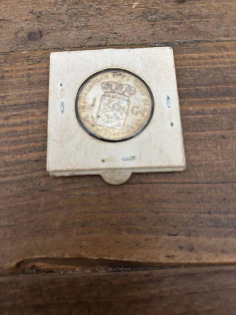 Zilveren Gulden 1897 - Wilhelmina Los Haar, Postzegels en Munten, Munten | Nederland, Ophalen, 1 gulden, Zilver, Koningin Wilhelmina