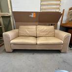 Vintage design ecru leren bank De Sede Switzerland, Gebruikt, Leer, 150 tot 200 cm, Vintage