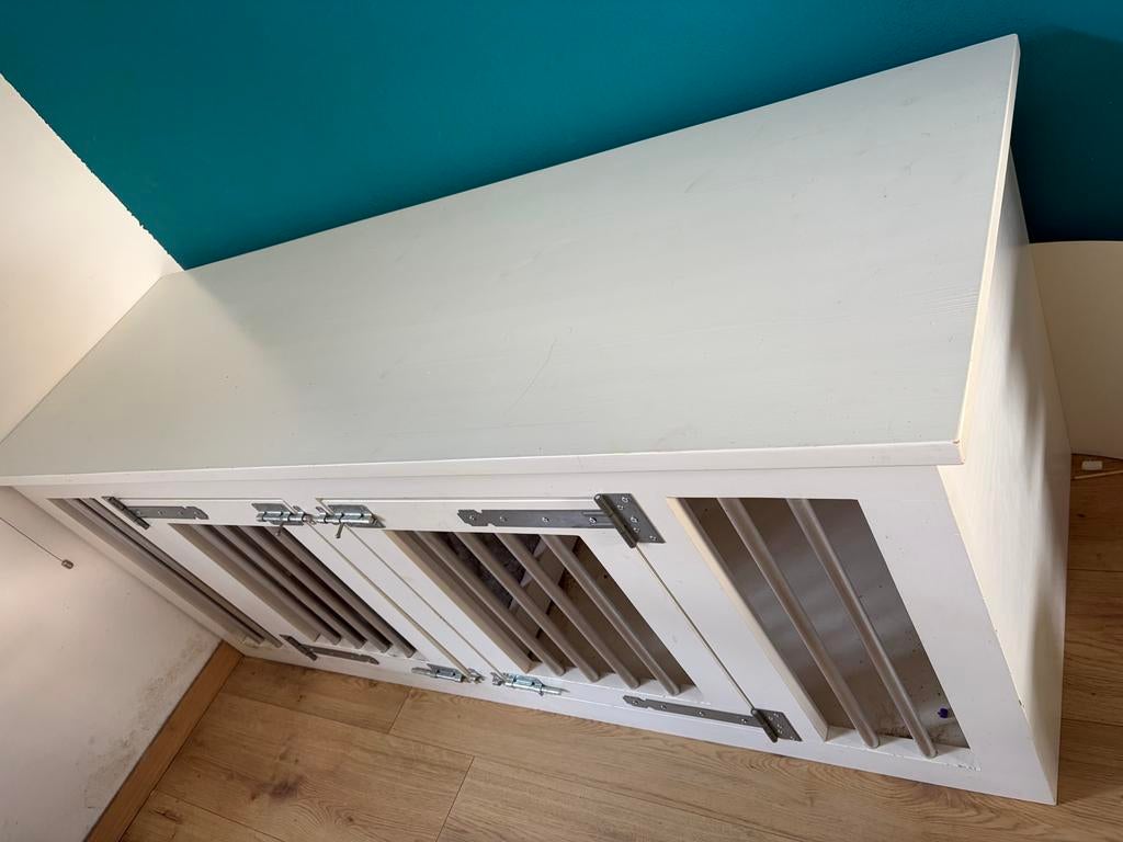 Houten hondenbench voor 2 honden 186x60x70cm, Ophalen, Gebruikt