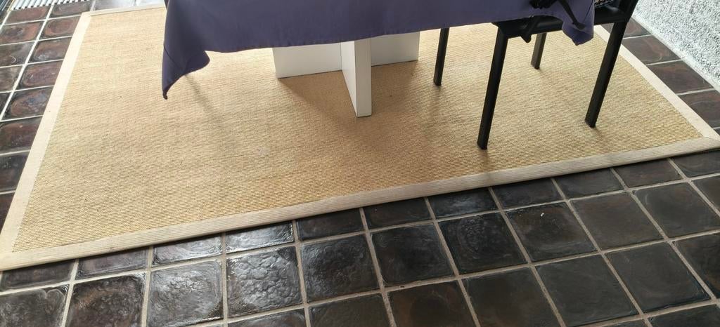 Natuurlijke Sisal Vloerkleed - Beige, Rechthoekig, Huis en Inrichting, Stoffering | Tapijten en Kleden, Gebruikt, Beige, 150 tot 200 cm