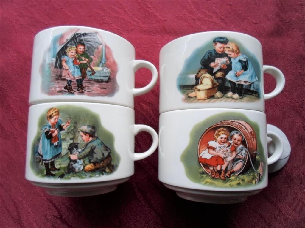 4 Verschillende Soepkommen Ot en Sien. Villeroy en Boch, Ophalen of Verzenden, Zo goed als nieuw, Kom(men), Overige stijlen