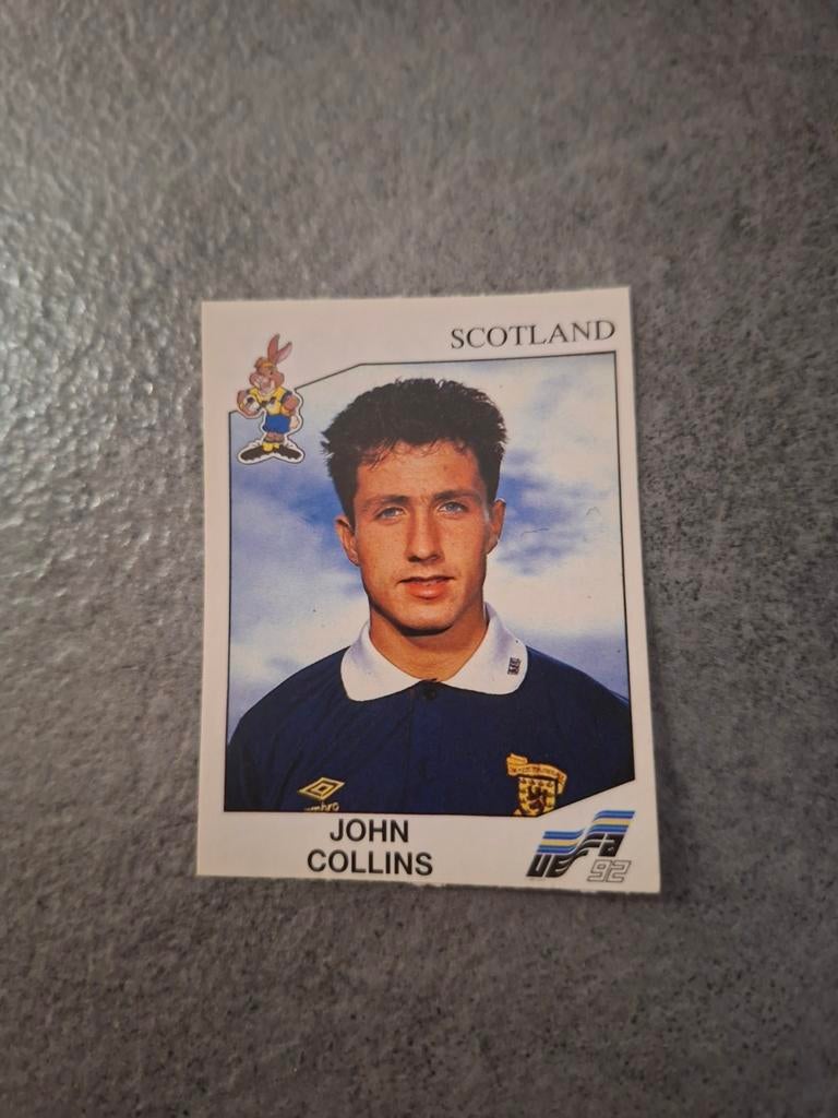 Panini sticker Euro 92 Zweden. John Collins Schotland., Verzenden, Zo goed als nieuw, Sticker