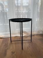 IKEA GLADOM Salontafel met dienblad, zwart, Ophalen, Metaal of Aluminium, Zo goed als nieuw, 45 tot 65 cm