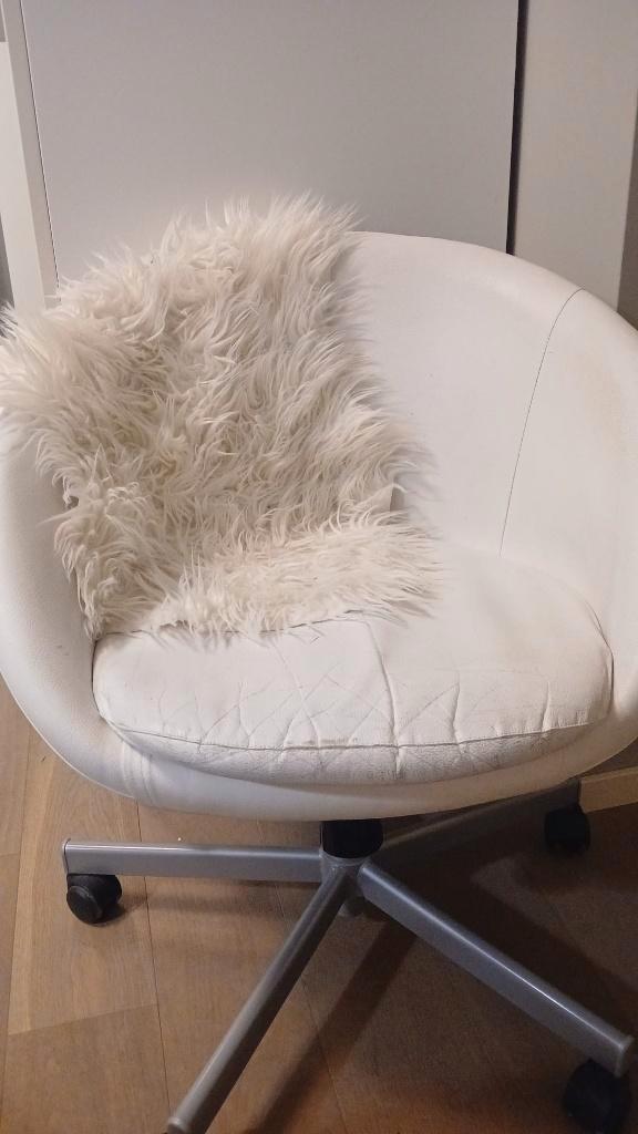 Witte bureaustoel IKEA, Huis en Inrichting, Bureaustoelen, Gebruikt, Bureaustoel, Wit, Ergonomisch, Ophalen