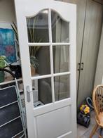 Mooie witte hard houten binnen-/ buitendeur, Ophalen, Binnendeur, 200 tot 215 cm