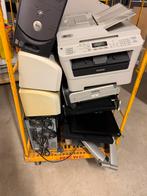 Rolkar met diverse kantoorspullen: Philips, Dell, printers,, Computers en Software, Printers, Ophalen, Kopieren, Printer, Niet werkend