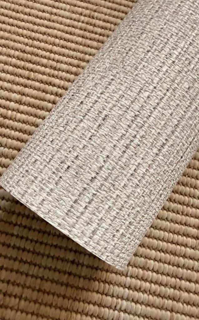 Restant behang beige, grijs japandi linnenlook, Huis en Inrichting, Stoffering | Behang, Ophalen of Verzenden, Minder dan 10 m²