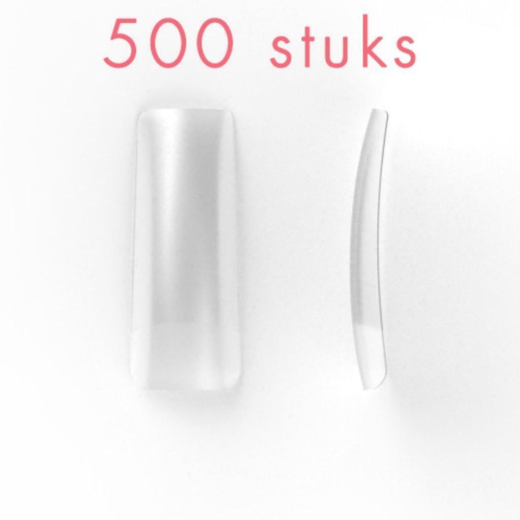 Clear nagel tips, breed opzetstuk, 500 stuks, Ophalen of Verzenden