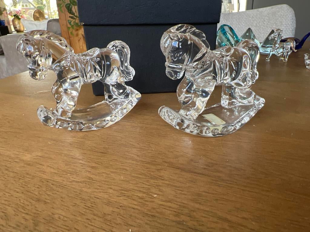 Nachtmann kristallen hobbelpaarden, Antiek en Kunst, Antiek | Glas en Kristal, Ophalen of Verzenden