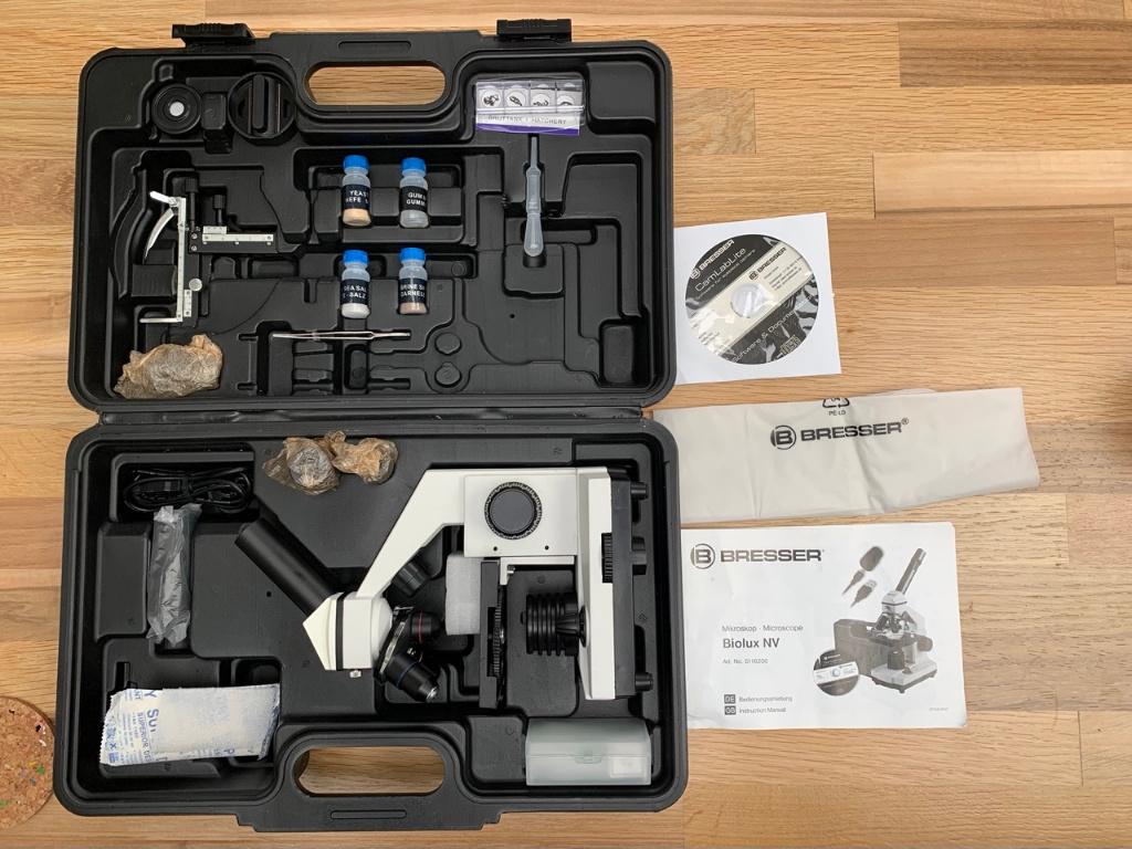 Bresser Microscoop, Audio, Tv en Foto, Optische apparatuur | Microscopen, Ophalen, Zo goed als nieuw, 1000x of meer, Biologische microscoop