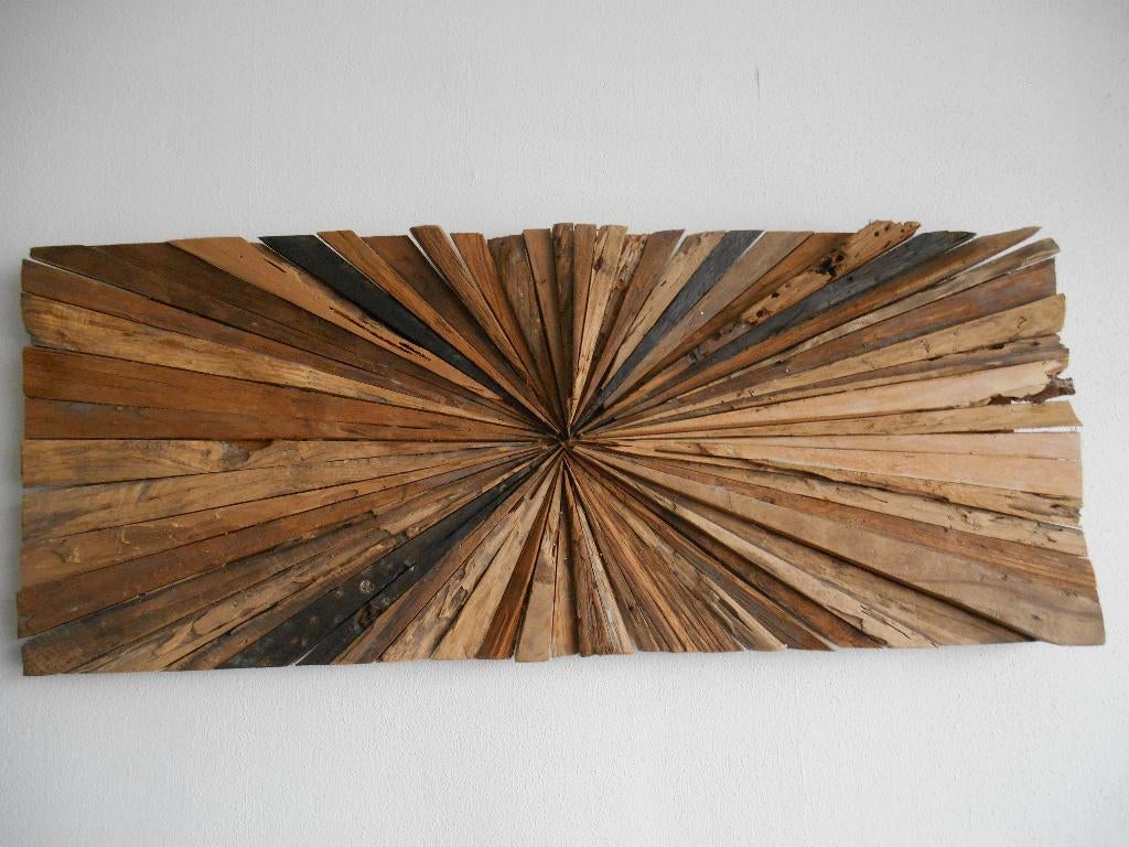 kunstwerk hout mooi 99 bij 40cm, Ophalen of Verzenden, Handgemaakt, Hout