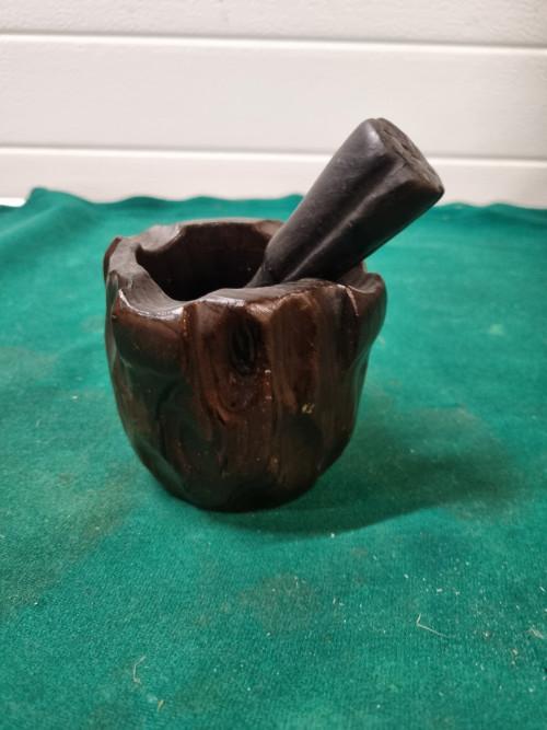 houten mortier vijzelmet stamper, Ophalen of Verzenden, 'T Olde Gre-j, Info@toldegrej.nl, Endepoelstraat 20f Didam