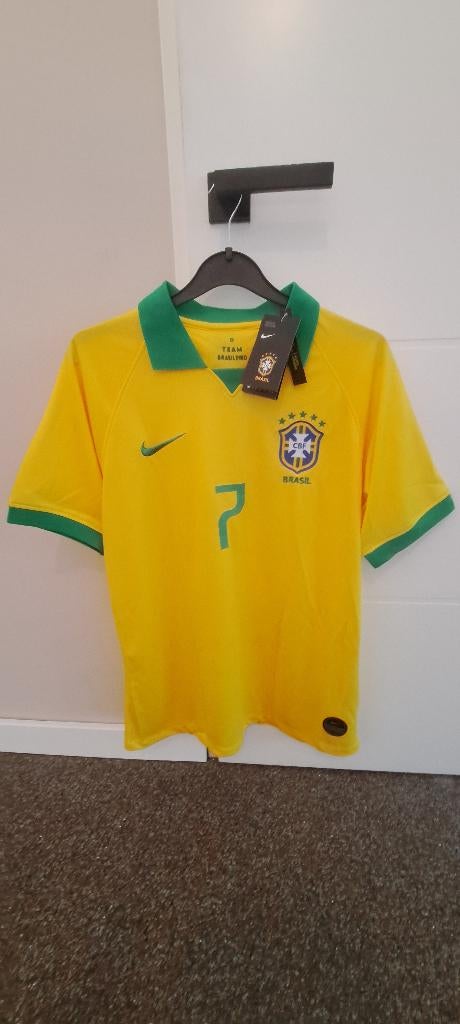 Voetbalshirt Brazilië met Neres achterop + handtekeningen, Sport en Fitness, Voetbal, Maat L, Ophalen, Nieuw, Shirt