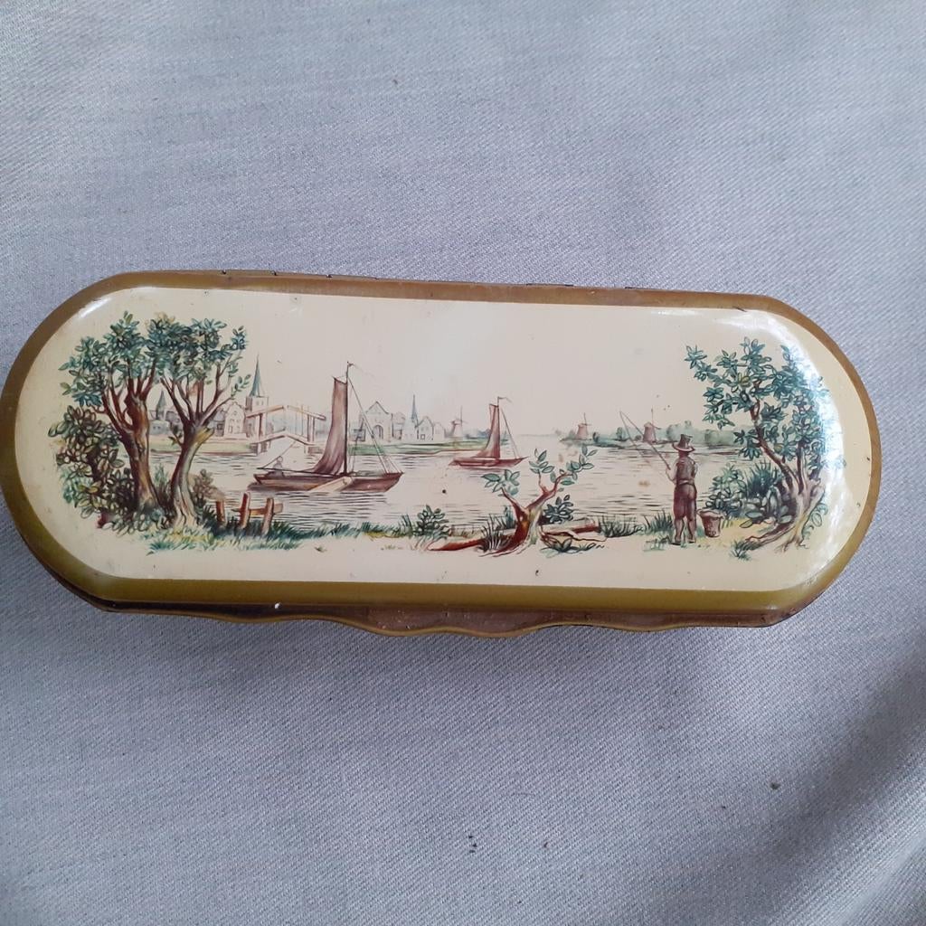 Vintage D.E.  lepelblikje, blik, Ophalen of Verzenden