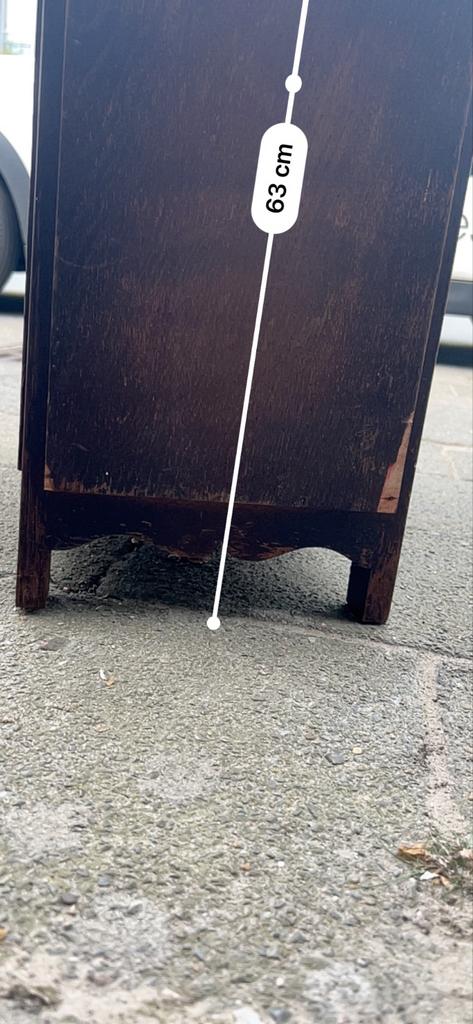 Vintage houten naaidoos / kastje - uitschuifbaar, Ophalen