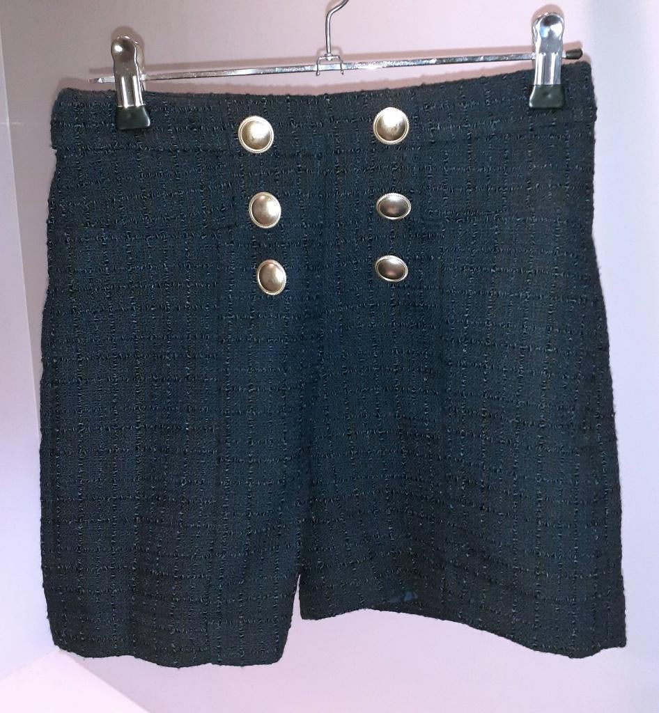 short zwart tweed met gouden knopen Only 34 XS, Kort, Zwart, Nieuw, Ophalen of Verzenden