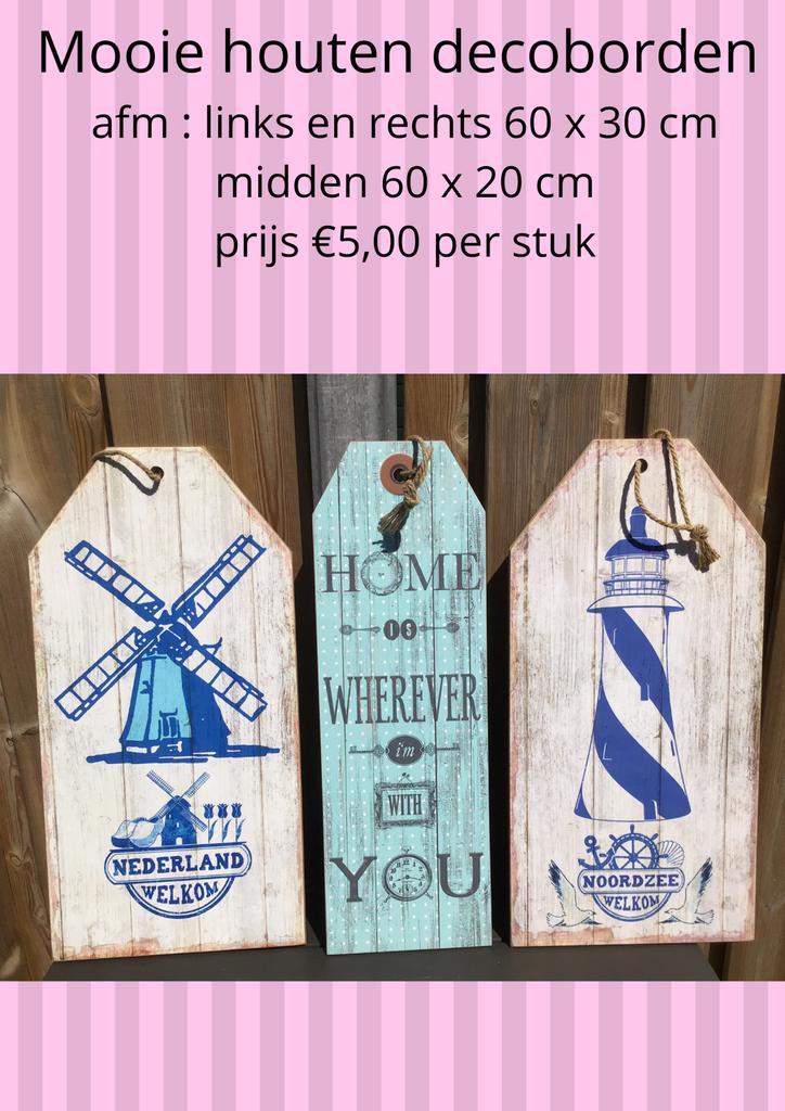Leuke houten decoborden, Ophalen, Nieuw