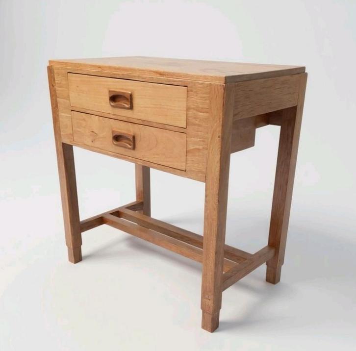 vintage ladenkastje Deens design tafeltje, Huis en Inrichting, Tafels | Bijzettafels, Gebruikt, Rechthoekig, Ophalen