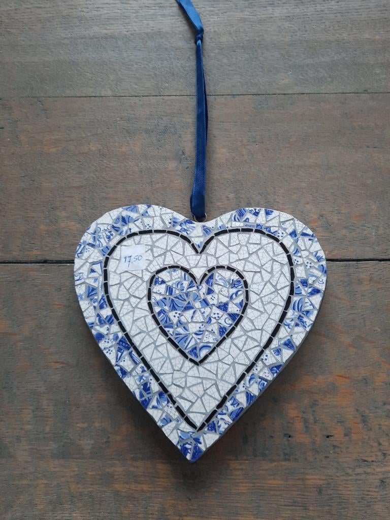 Mozaïek hart met mozaïek steentjes gemaakt., Ophalen of Verzenden, Nieuw