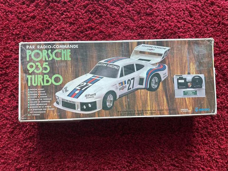 Vintage Nikko Porsche 935 Turbo RC Auto - Martini Racing, Elektro, Gebruikt, Ophalen of Verzenden, Auto onroad