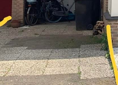 Gratis af te halen grindtegels bestrating., Tuin en Terras, Tegels en Klinkers, Gebruikt, Ophalen of Verzenden, 10 m² of meer