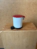 Vuilnisbak - hxbxd 3.7x3x4.5cm - metaal, Ophalen of Verzenden, Zo goed als nieuw, Poppenhuis