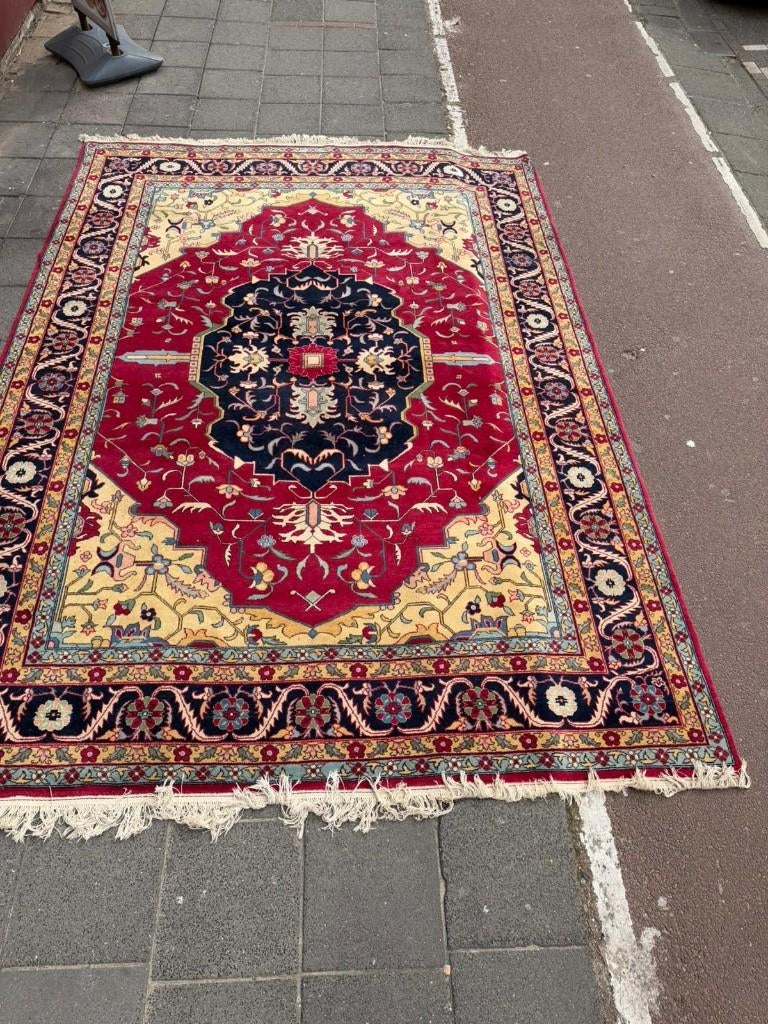 Perzisch Tapijt Heriz ( Persian Carpet / Rug ) 385 x 275 cm, Overige kleuren, Wol, 200 cm of meer, Ophalen of Verzenden