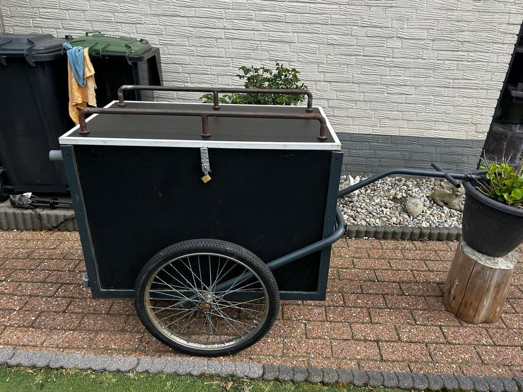 Degelijke Viskar van betonplex geschikt achter de fiets, Watersport en Boten, Ophalen of Verzenden, Zo goed als nieuw, Overige typen