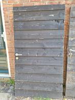 Poortdeur hout op stalen frame 101,5 x 188,5 cm, Ophalen, Gebruikt, Minder dan 200 cm, Buitendeur