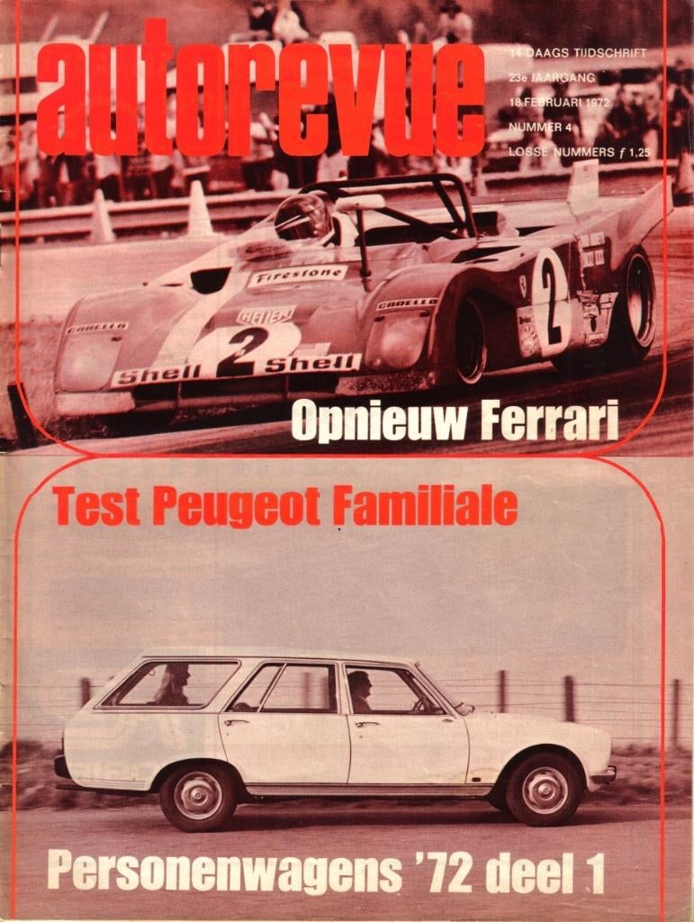 Autorevue test Peugeot 504 Familiale Februari 1972, Ophalen of Verzenden, Gelezen, Peugeot