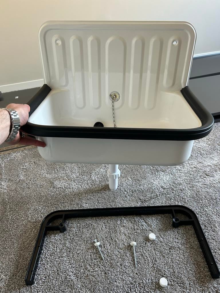 Uitgiet (was) bak | WIT | (50x30x30cm), Ophalen, Zo goed als nieuw, Wastafel