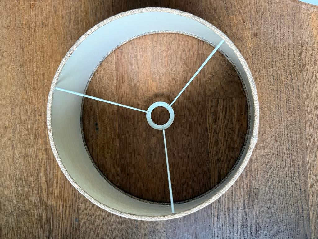 Riviera Maison beige lampenkap, Huis en Inrichting, Lampen | Lampenkappen, Gebruikt, 25 tot 50 cm, Beige, Rond