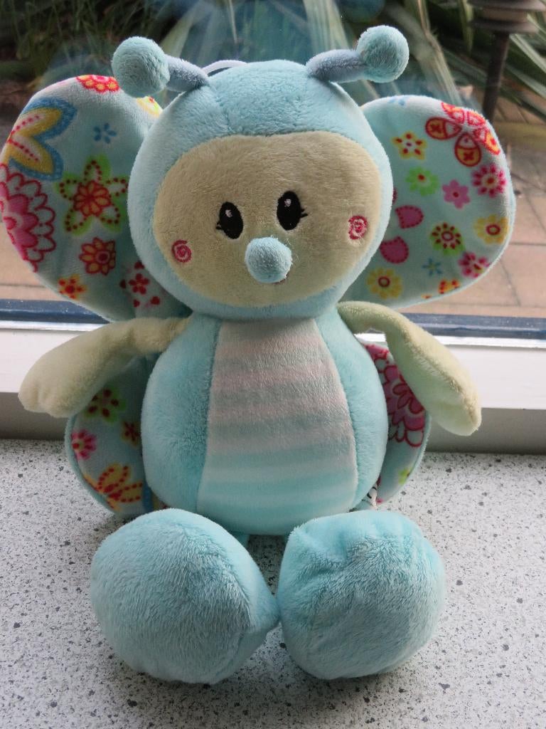 Vlinder met lief snuitje merk Toi Toys van Action blauw, Overige karakters, Overige typen, Blauw, Ophalen of Verzenden