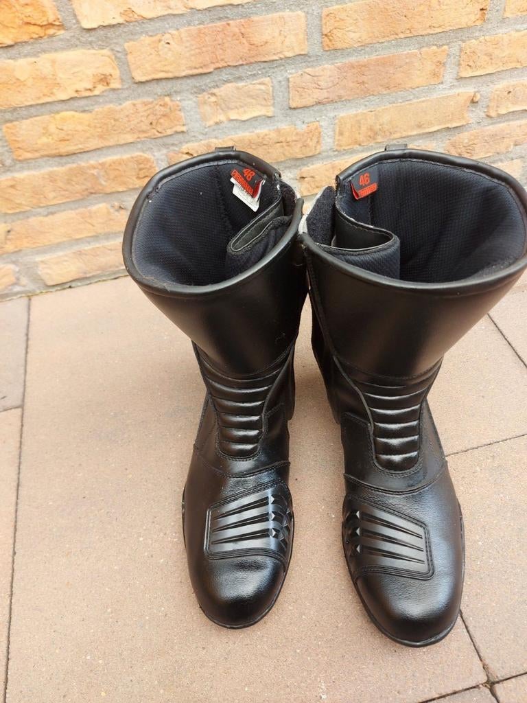 Zwarte motorlaarzen - Maat 46, Verzenden, Tweedehands, Heren, Laarzen