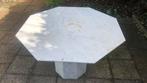 Vintage achthoekige eettafel van marmer Italiaans design, Ophalen, Overige materialen, Gebruikt, Italiaans vintage