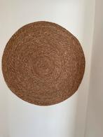 Rond rotan vloerkleed - Natuurlijke uitstraling, Huis en Inrichting, Stoffering | Tapijten en Kleden, 100 tot 150 cm, Bruin, Rond