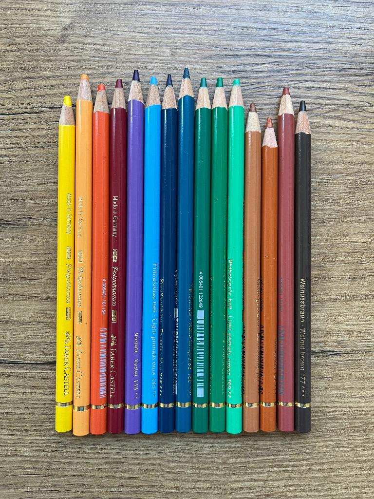 15 Faber Castell Polychromos kleurpotloden, Ophalen of Verzenden, Gebruikt, Potlood of Stift