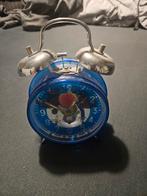 Vintage blauwe wekker met bellen, Witgoed en Apparatuur, Wekkers, Ophalen of Verzenden