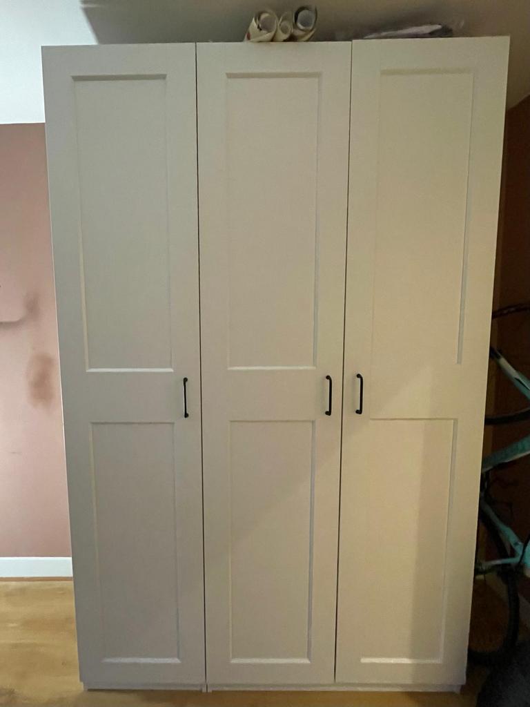 PAX GRIMO kast Ikea wit 150x58x236, Ophalen, 100 tot 150 cm, 200 cm of meer, Met klep(pen)