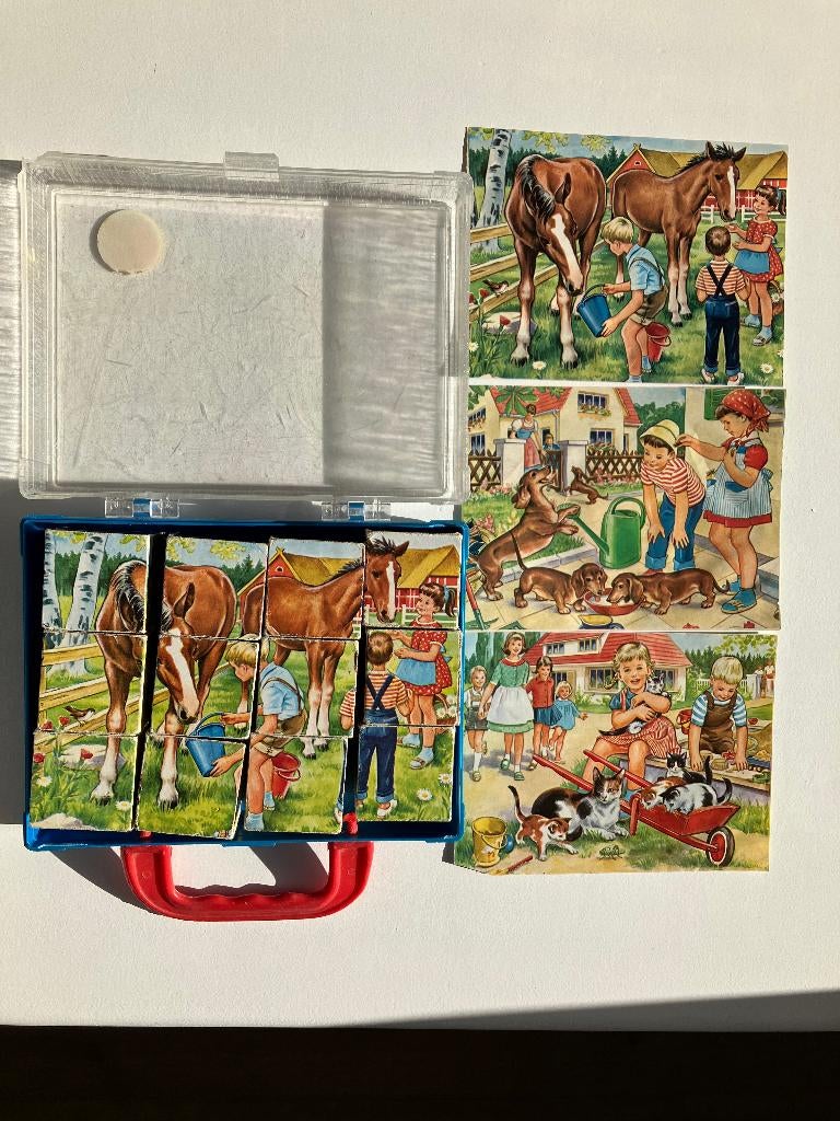 oude puzzel, Kinderen en Baby's, Speelgoed | Kinderpuzzels, Gebruikt, 10 tot 50 stukjes, Ophalen of Verzenden, Van hout